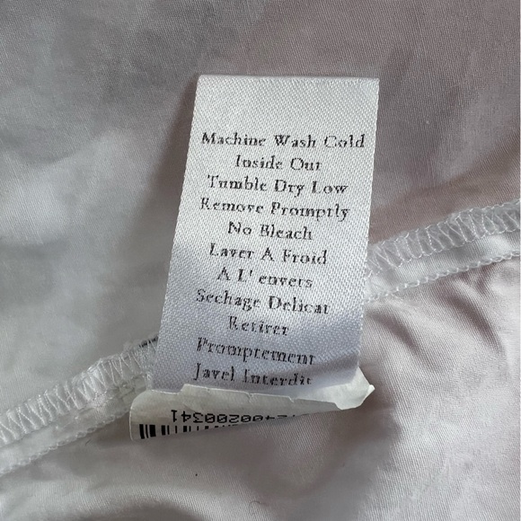 Frank & Eileen Victoria Superluxe Italian Oversized Cotton Tuxedo Shirt White, L - Picture 10 of 13